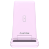 Зарядний пристрій Canyon WS-304 Foldable 3in1 Wireless charger Iced Pink (CNS-WCS304IP)