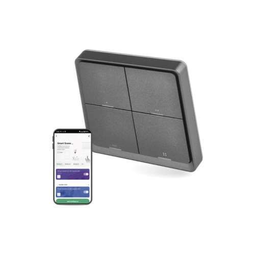 Умный выключатель EMOS H5016 4 buttons ZigBee 3.0 Black (H5016)