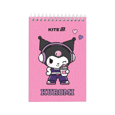 Блокнот Kite на спіралі Kuromi А6, 48 аркушів, нелінований (HK25-196-2)