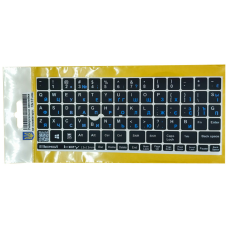 Наклейка на клавіатуру BestKey непрозора чорна, 76, синій (BKU13BLU/013)
