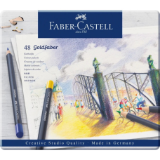 Олівці кольорові Faber-Castell Goldfaber Colour pencil в металевій коробці, 48 кольорів, 114748 (27644)