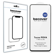 Скло захисне BeCover 10D Tecno POVA 7 Neo (LJ6) Black (714921)
