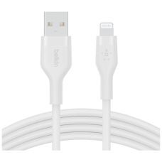 Дата кабель USB 2.0 AM to Lightning 1.0m SILICONE white Belkin (CAA008BT1MWH)