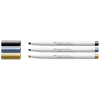 Набір маркерів Faber-Castell тонких для декору Goldfaber Creative Marker Calligraphy, 3 кольори, наконечник С (каліграфія) (33008)