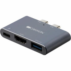 Порт-реплікатор Canyon Docking Station with 3 ports, Thunderbolt 3, Input 100-240V (CNS-TDS01DG)