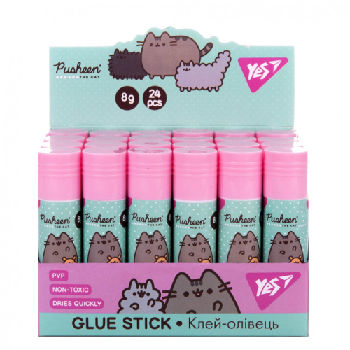 Клей Yes карандаш PVP Pusheen 8г (320305)
