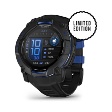 Смарт-часы Garmin Instinct 3, 50mm, AMOLED, Black with Bolt Blue Accents, GPS смарт-годинник (010-03020-03)