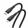 Дата кабель USB-C to Lightning 2.0m PD30W textured PVC black ColorWay (CW-CBPDCL095-BK)