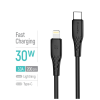 Дата кабель USB-C to Lightning 2.0m PD30W textured PVC black ColorWay (CW-CBPDCL095-BK)