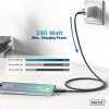 Дата кабель USB-C to USB-C 1.0m USB 4.0 Gen3 40G 240W 8K silicone black Digitus (AK-300344-010-S)