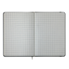 Книга записна Buromax Respect 96 аркушів А5 у клітинку чорний (BM.295108-01)