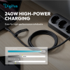 Дата кабель USB-C to USB-C 1.5m USB4 2.0 80G 240W 16K silicone black Digitus (AK-300350-015-S)