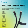 Дата кабель USB-C to USB-C 1.5m USB4 2.0 80G 240W 16K silicone black Digitus (AK-300350-015-S)