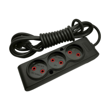 Сетевой удлинитель TECCO 3м 3 поста black (8681277843280)