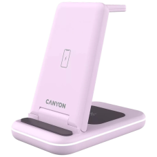 Зарядний пристрій Canyon WS-304 Foldable 3in1 Wireless charger Iced Pink (CNS-WCS304IP)