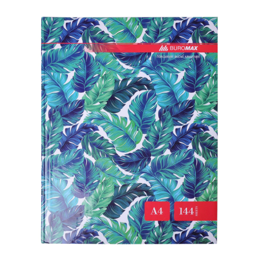 Канцелярська книга Buromax А4 FLORISTICA 144 аркушів, клітинка, бірюзовий (BM.24419102-06)