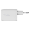 Зарядное устройство Belkin 65W 2хUSB-С GAN PD PPS white (WCH013VFWH)
