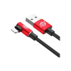 Дата кабель USB 2.0 AM to Lightning 2.0m 1.5A 90° corner red Baseus (CALMVP-A09)
