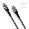 Дата кабель USB-C to USB-C 1.0m PD Fast Charging 65W 3А grey ColorWay (CW-CBPDCC040-GR)