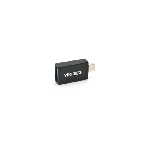 Перехідник USB 2.0 AF to Micro 5P M OTG black VEGGIEG (V-OT01)