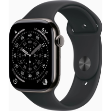 Смарт-годинник Apple Watch Series 11 GPS + Cellular 46mm Slate Titanium Case with Black Sport Band - M/L (MFD24RK/A)
