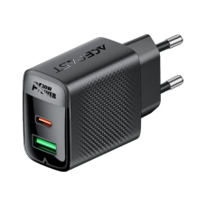 Зарядное устройство Acefast 2xUSB 30W (USB-C+USB-A) Gan A98 Black (6974316283263)