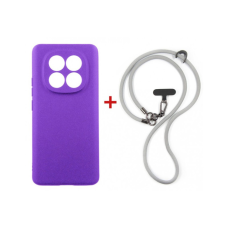 Чохол до мобільного телефона Dengos Case + Cross-body Strap Xiaomi Redmi Note 15 Purple+Grey (DG-KM-CCRB-35)