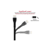 Дата кабель USB 2.0 AM to Lightning 1.2m 2A PowerBeam-i black Promate (powerbeam-i.black)