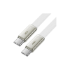 Дата кабель USB-C to USB-C 1.2m 60W 3A nylon white Acefast (6974316286257)