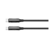 Дата кабель USB-C to USB-C 2.0m (PVC+Aluminum Alloy) (PD Fast Charging 240W) 5А black ColorWay (CW-CBPDCC070-BK)