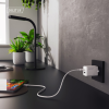 Зарядний пристрій Digitus 1xUSB-C + 1xUSB PD45W GaN white (DA-10302)