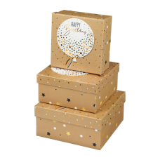 Подарункова коробка Buromax 3 шт тиснення фольгою (BM.23337)