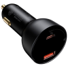 Зарядное устройство Baseus Superme Digital Display PPS Dual Quick Charger Car Charger black (TZCCZX-01)
