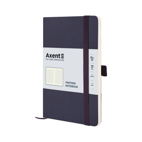Книга записна Axent Partner Soft Skin 125x195 мм у гнучкій обкладинці 96 аркушів у клітинку Синій (8616-02-A)