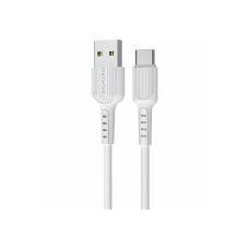 Дата кабель USB 2.0 AM to USB-C 1.0m 2A PVC BX16 white BOROFONE (6957531099468)