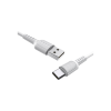 Дата кабель USB 2.0 AM to USB-C 1.0m 2A PVC BX16 white BOROFONE (6957531099468)