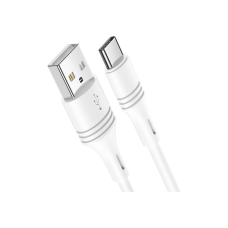 Дата кабель USB 2.0 AM to USB-C 1.0m 3A PVC BX43 white BOROFONE (6931474735607)