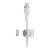 Дата кабель USB-C to Lightning 1.0m BRAIDED SILICONE white Belkin (CAA011BT1MWH)