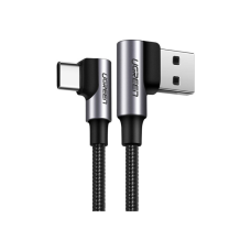 Дата кабель USB 2.0 AM to USB-C 2.0m 3A 90° corner US176 black Ugreen (20857)