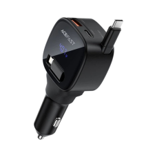 Зарядний пристрій Acefast 1xUSB-C PD95W + telescopic cable USB-C black (6974316285946)