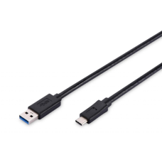 Дата кабель USB 3.0 AM to USB-C 1.0m Digitus (AK-300136-010-S)