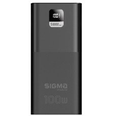 Батарея універсальна Sigma X-power SI50A6QLX 50000mAh, PD/100W, LED, cable 100w, black (4827798741313)