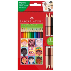 Олівці кольорові Faber-Castell Children of the World 12 кольорів + 3 шт (511514) (32331)