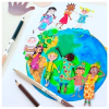 Олівці кольорові Faber-Castell Children of the World 12 кольорів + 3 шт (511514) (32331)