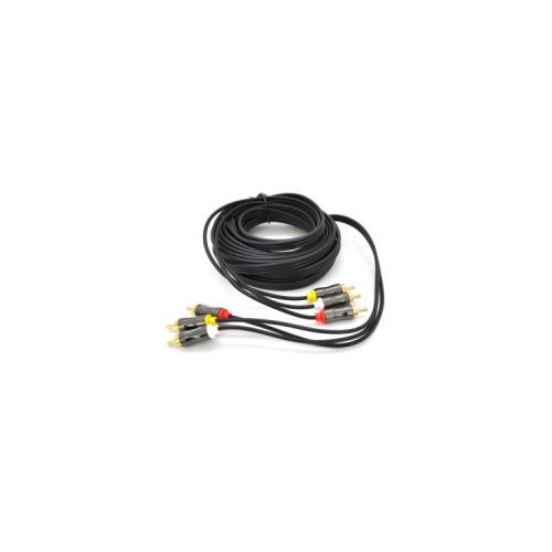 Кабель мультимедийный 3xRCA M to 3xRCA M 5.0m black VEGGIEG (YT-AV304)