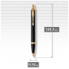 Ручка кулькова Parker IM Black GT BP Герб України (22032_T005y)