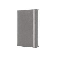 Книга записна Optima А5 NAMIB, тверда обкладинка, гумка, білий блок клітинка, сірий (O27101-10)