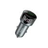 Зарядний пристрій HOCO 1xUSB-C PD20W + 1xUSB QC3.0 car adapter Z42 gray (6931474742551)