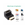 Перехідник HDMI M to HDMI F 90° corner UP HD112 black Ugreen (20110)
