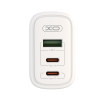 Зарядний пристрій XO 2xUSB-C PD65W + 1xUSB 45W white (СE04-WH)